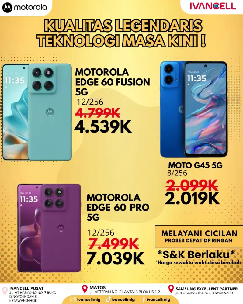 MOTOROLA edge 60 FUSION 5g new murah