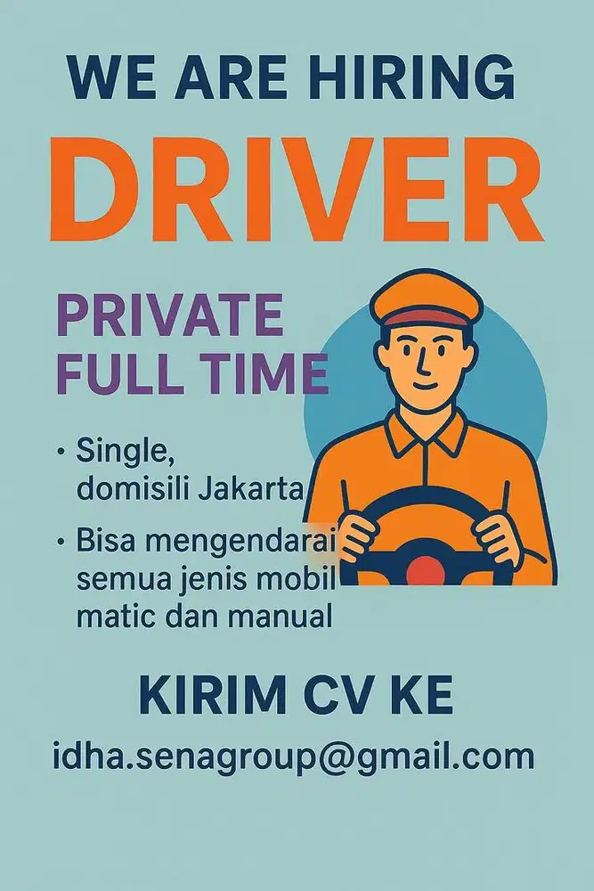 Lowong driver pribadi