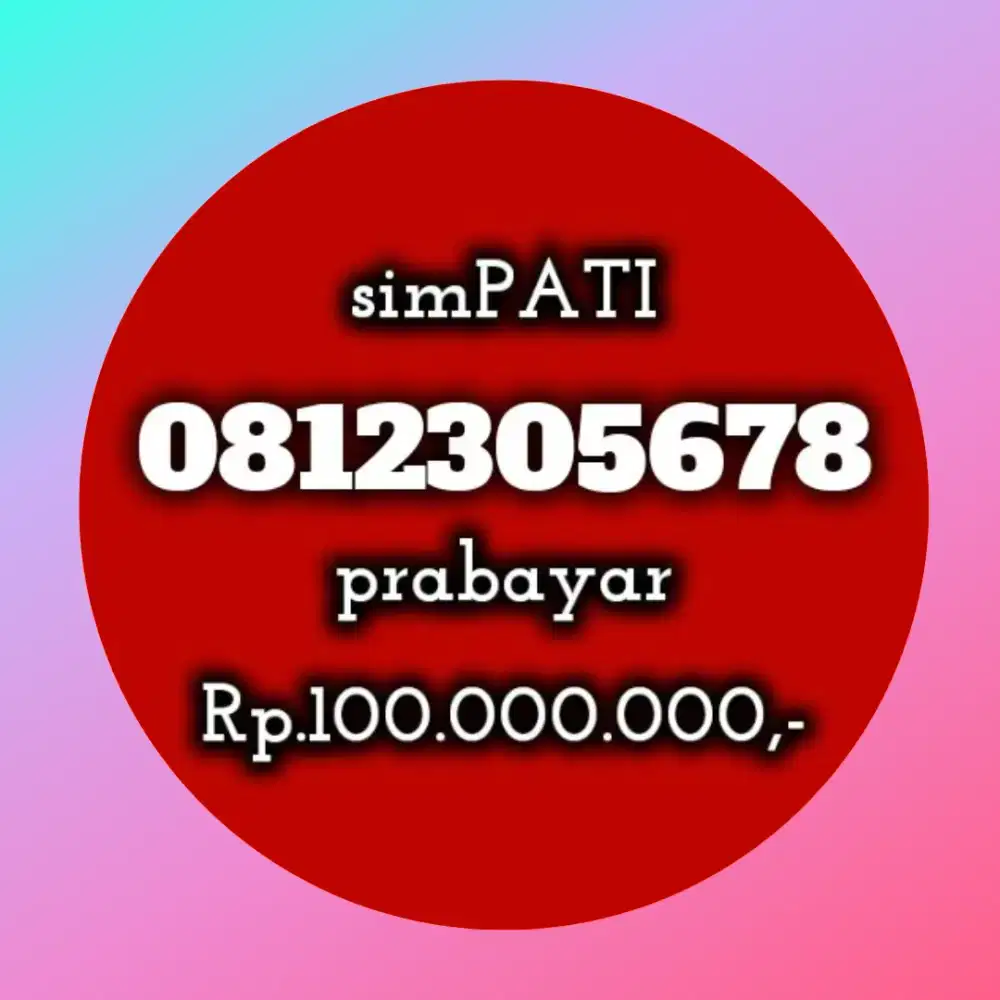 NOMOR CANTIK KOLEKSI SIMPATI 12305678