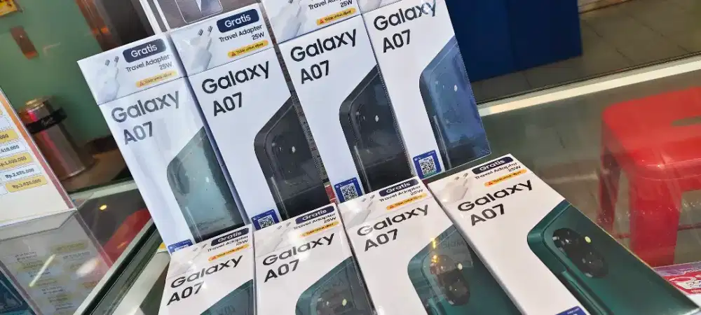 HP SAMSUNG A07 ram 8/64GB BARU, GARANSI RESMI + Free charger original