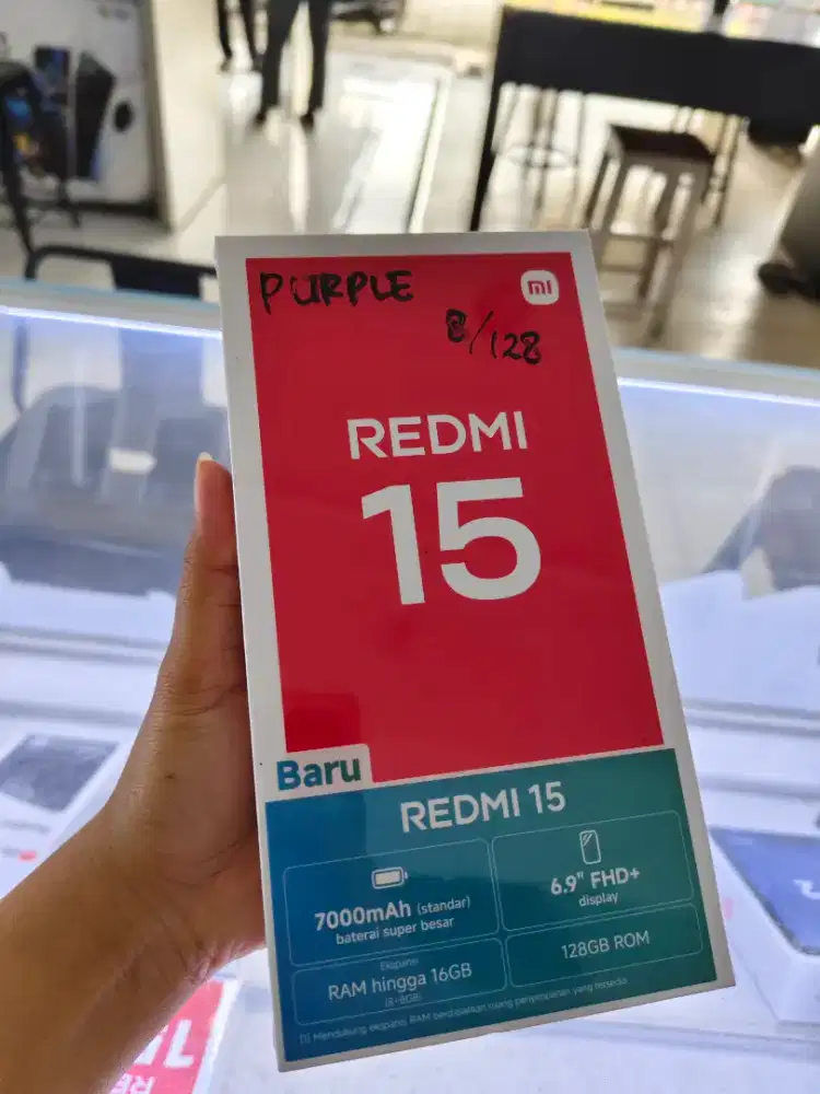 New Redmi 15 ram 8/128