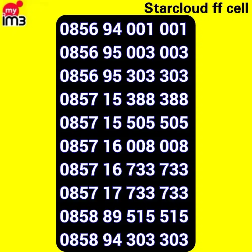 Perdana Nomor Cantik Indosat Im3 Dobel ABC 001 303