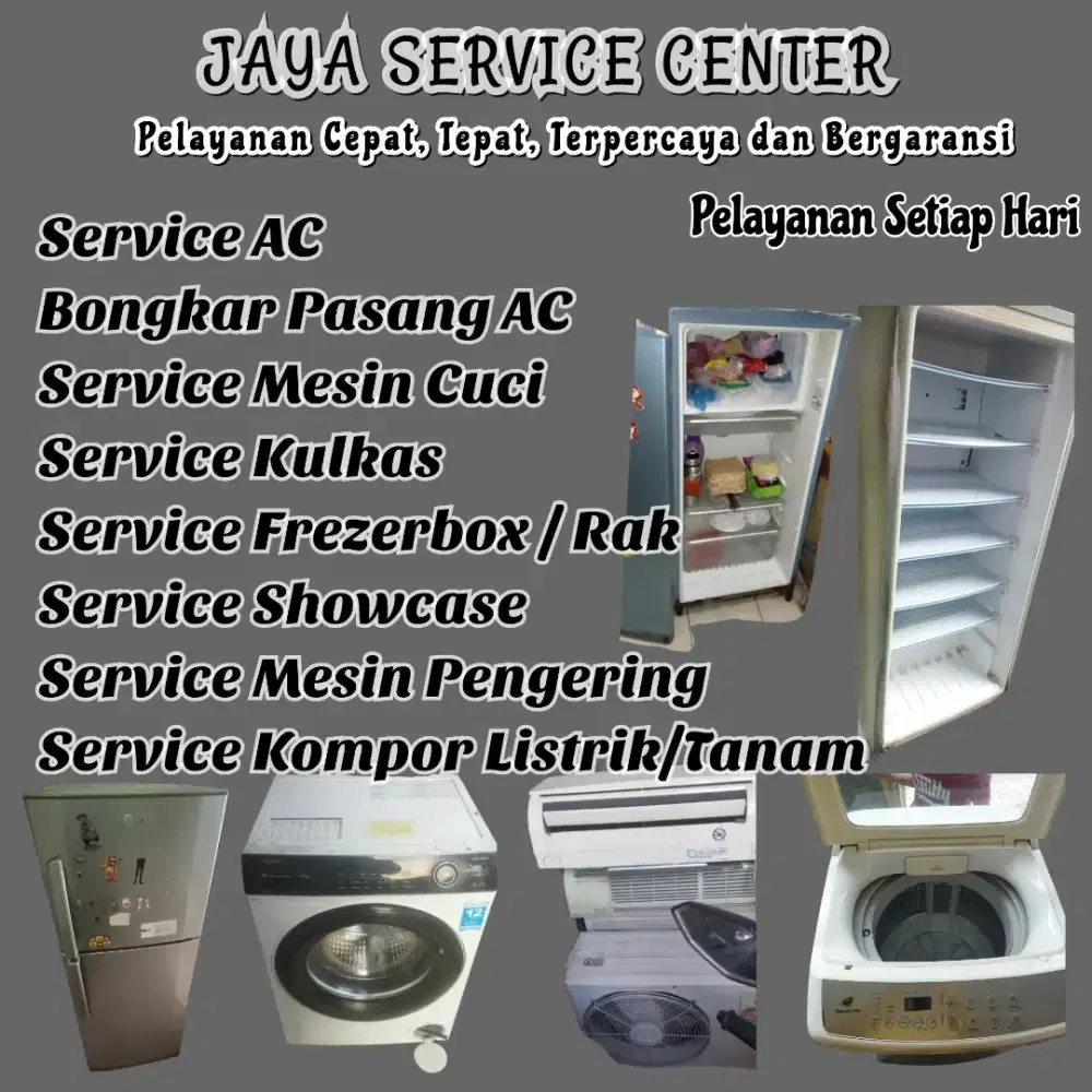 Service Mesin Cuci Bongkar Pasang AC Servis AC Kulkas Frezer Genteng