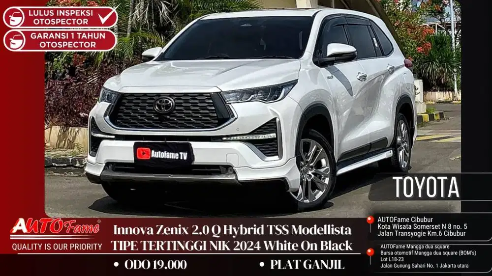 Toyota Innova Zenix 2.0 Q Hybrid TSS Modellista NIK 2024