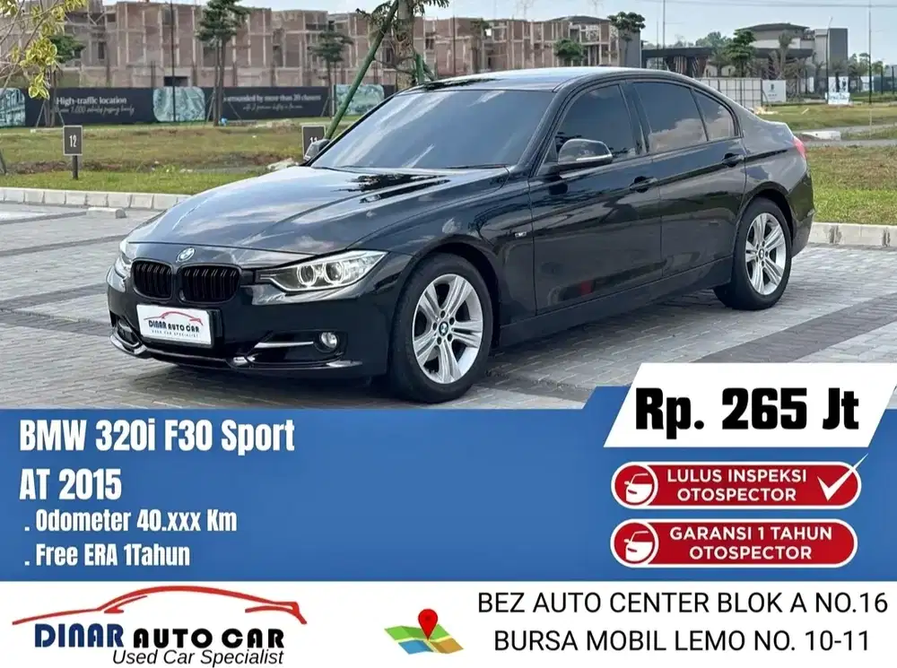 (Km 43Rb) BMW 320i N20 2015 Matic Hitam Warenty 1Th 45Jt *Dinar Auto*