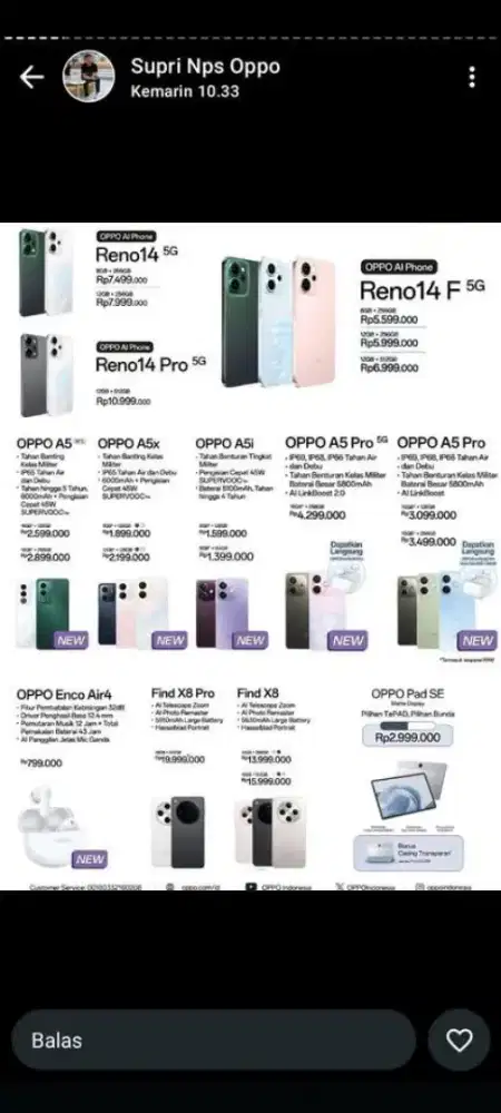 CICILAN OPPO RENO PROMO SPESIAL BUNGA RINGAN 0%