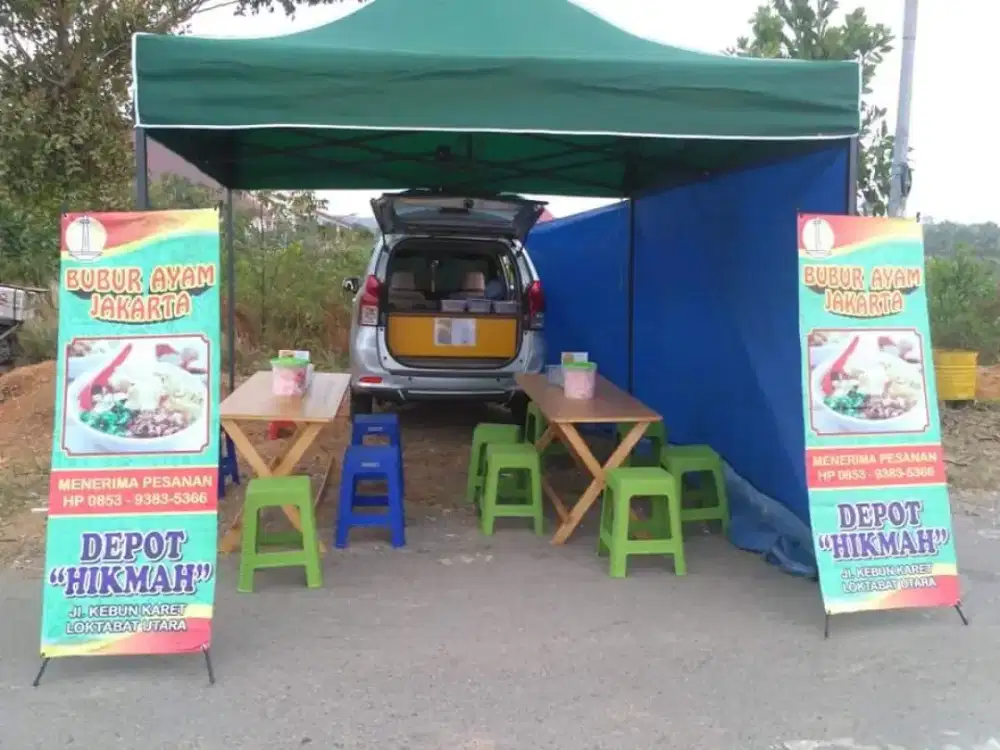 Tenda lipat matic praktis gazebo portable payung buat jualan