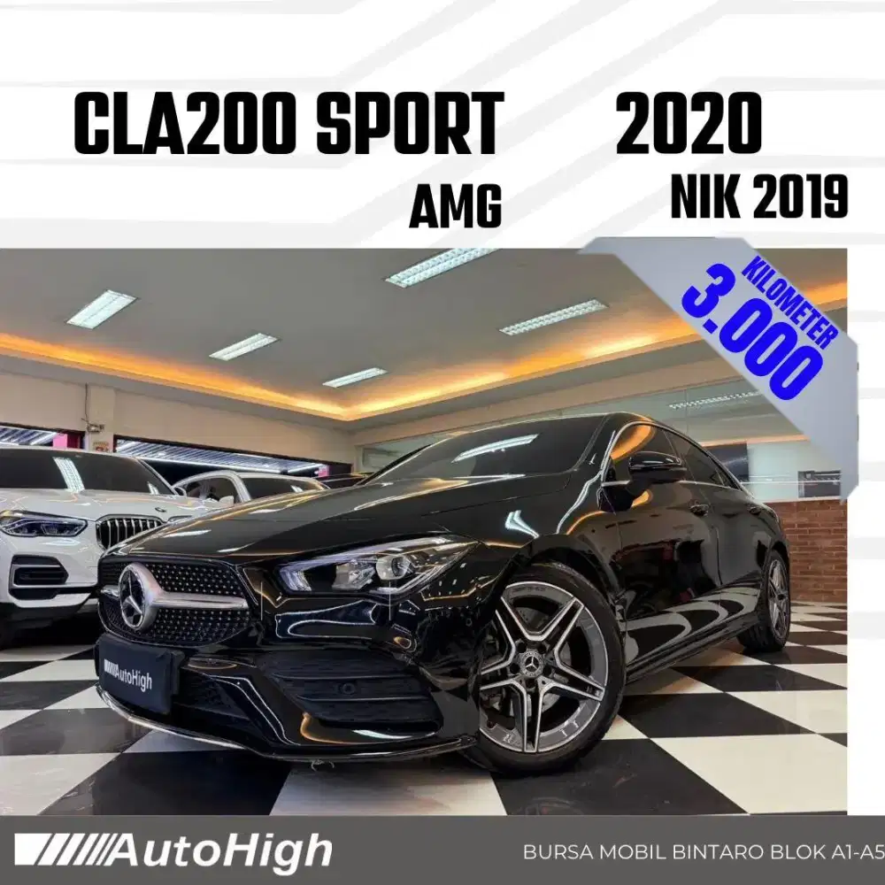 DP10% [Km3.000] CLA200 AMG 2019 Black / CLA 200 Reg 2020 #AUTOHIGH