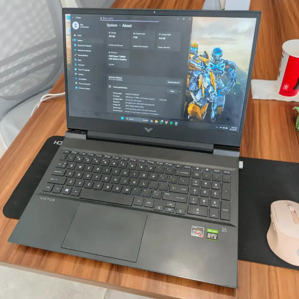 HP Victus 16/512 Ryzen 7 RTX3060