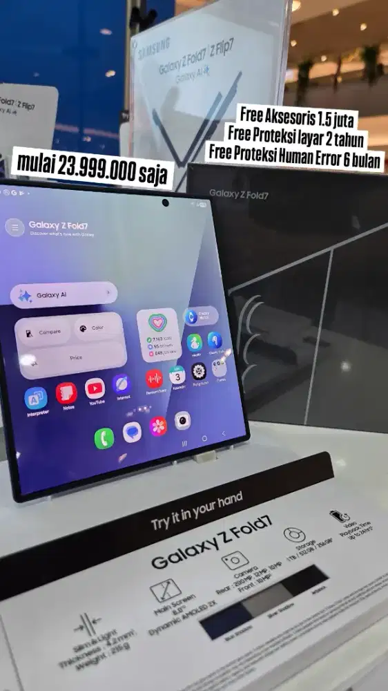 Galaxy Z Fold7, free proteksi 2 tahun