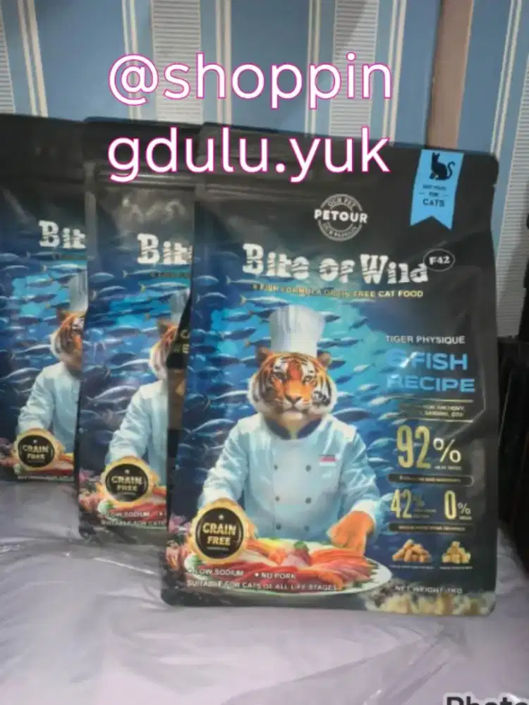 Bite Of Wild Makanan Kuncing Kering 1KG P42, K42,F42 bebas biji bijian