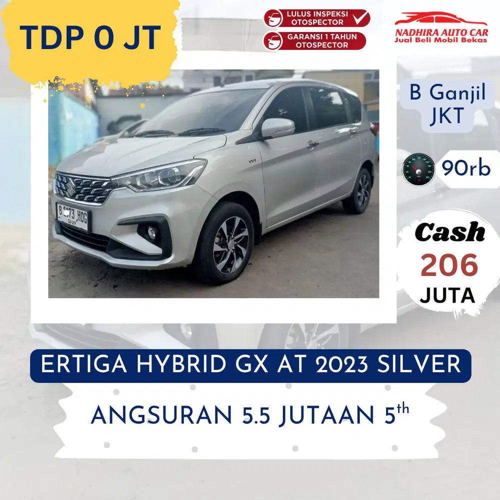 Promo TDP 0 Rupiah Ertiga GX Hybrid AT 2023 Silver