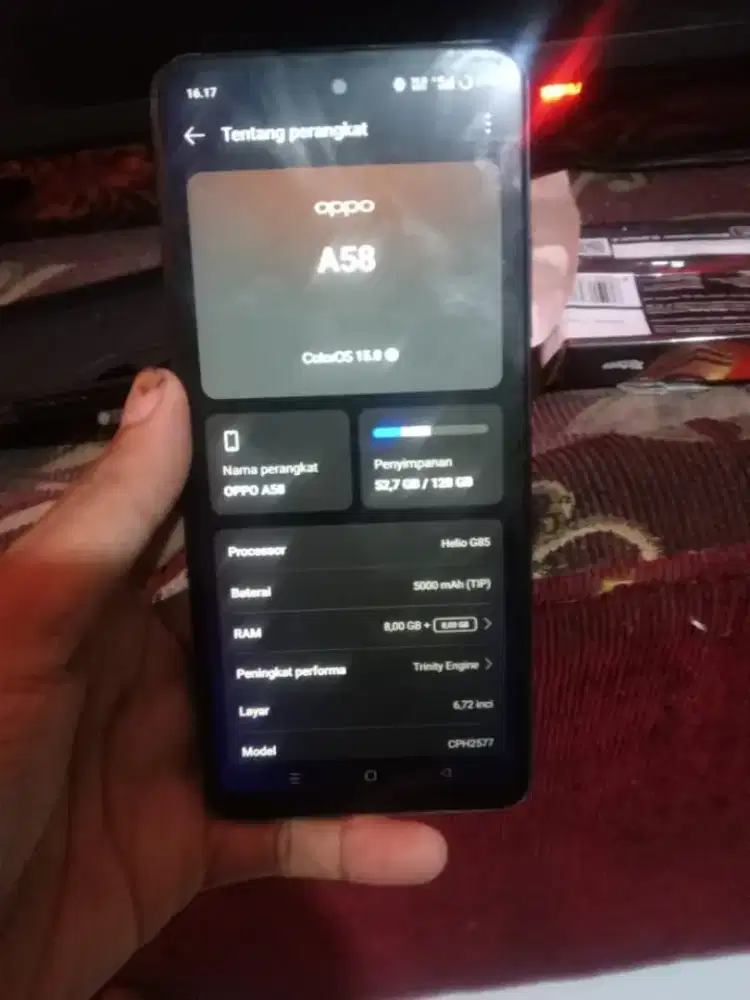 Oppo A58 8/128 , buat yang serius no cacicu