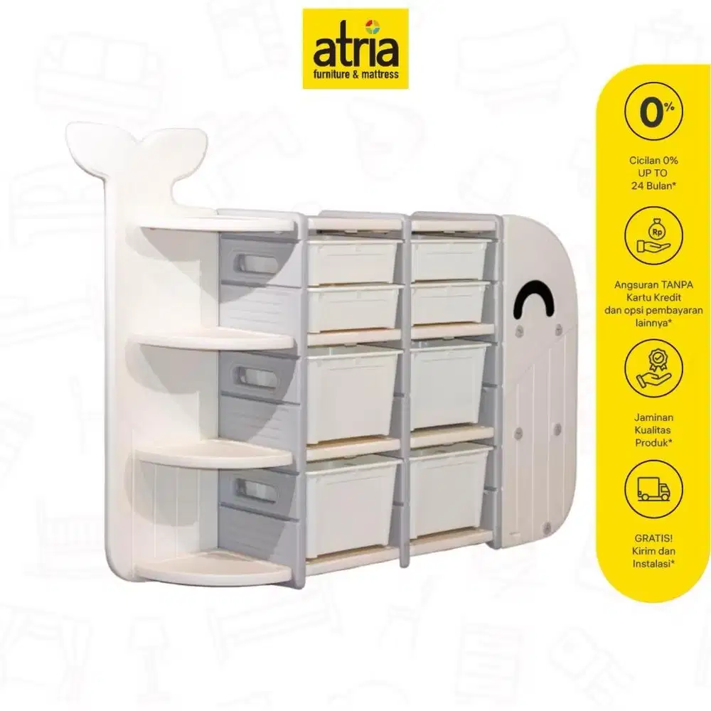 Rak buku anak atria
