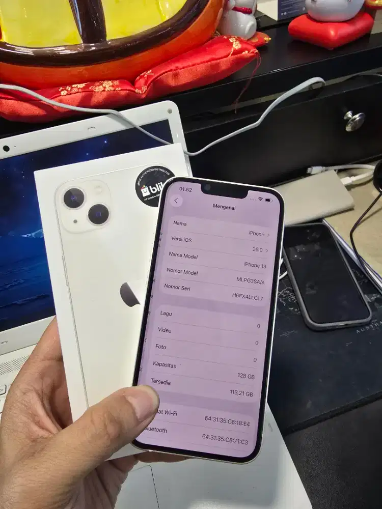 [ second ] Iphone 13 128GB Starlight Garansi panjang like new