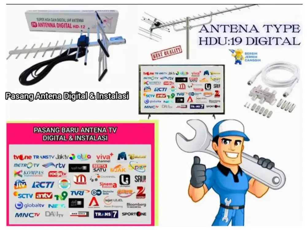 Jasa Instalasi Pasang Baru ~ Service Antena TV Bisa Pararel