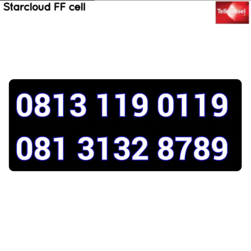 Perdana Nomor Cantik Telkomsel Simpati 11 Digit Mirror Cermin 119 789
