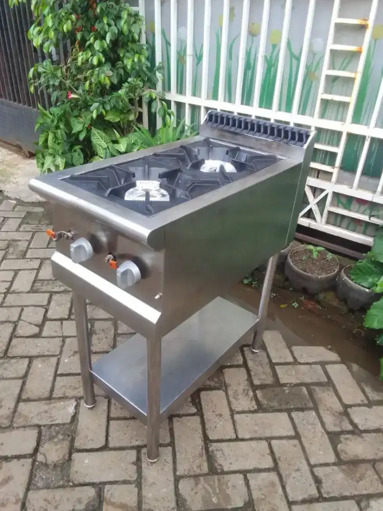 Kompor 2tungku high pressure ukuran 40x75x85 harga 2,8jta