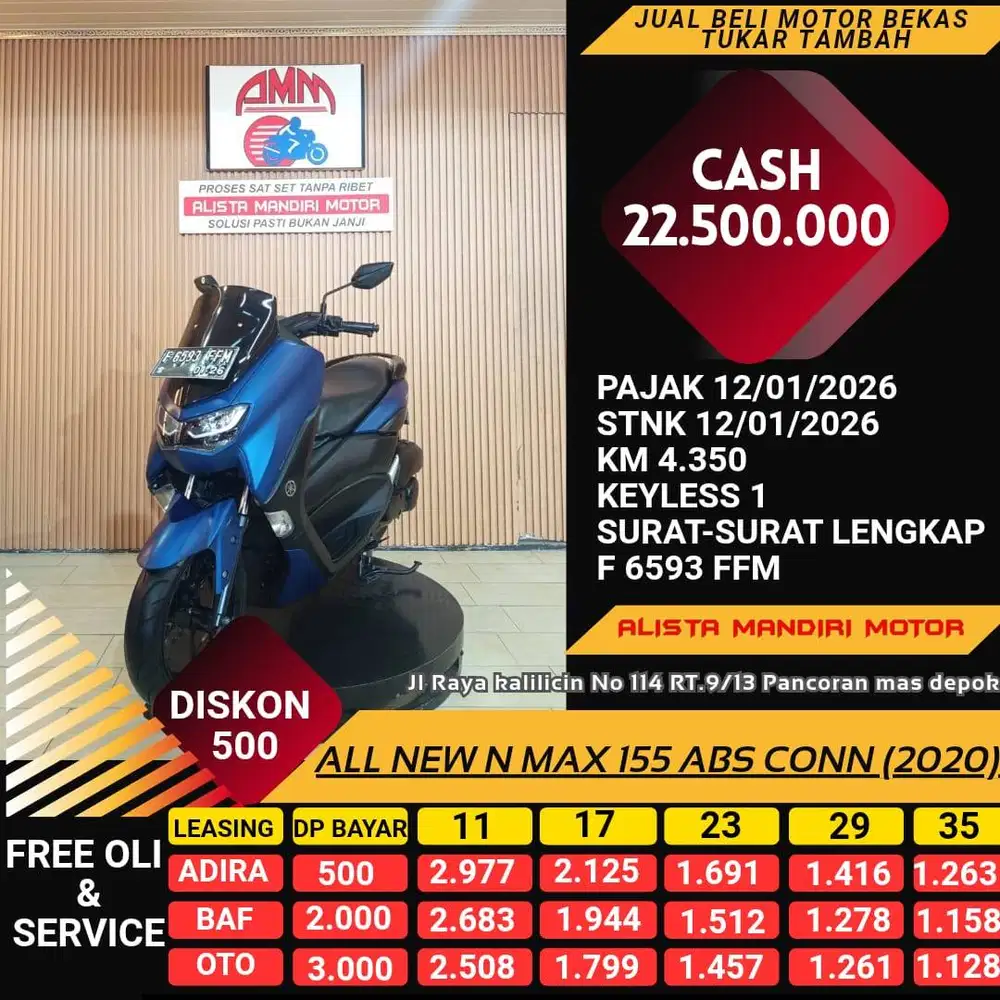 ALL NEW N MAX 155 ABS CONN 2020 MOTOR MATIC DI KREDIT SURAT LENGKAP
