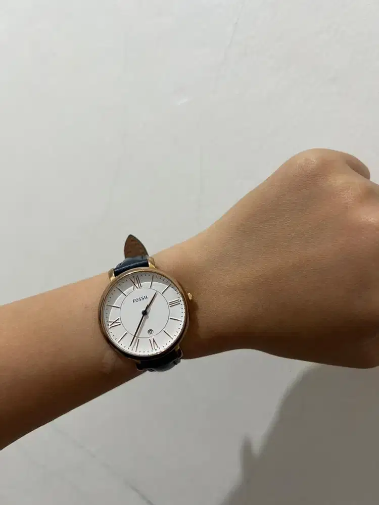 Fossil Navy Leather Watches