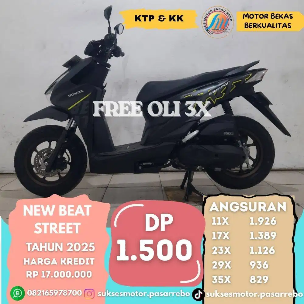 HONDA BEAT STREET TAHUN 2025 SIAP PAKAI, MESIN HALUS, BODI MULUS