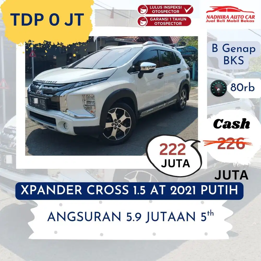 Promo TDP 0 Rupiah Xpander Cross 1.5 AT 2021 Putih