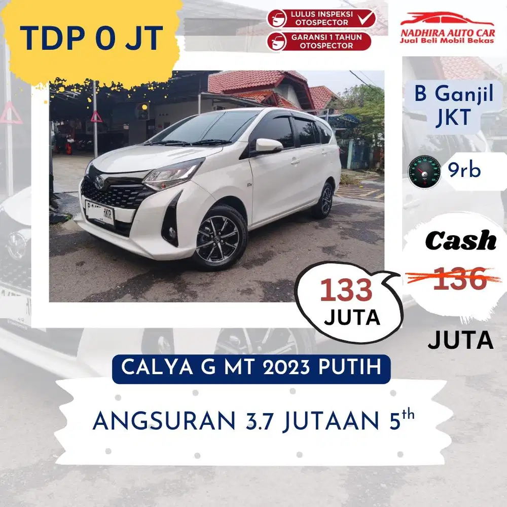 Promo TDP 0 Rupiah Calya G MT 2023 Putih