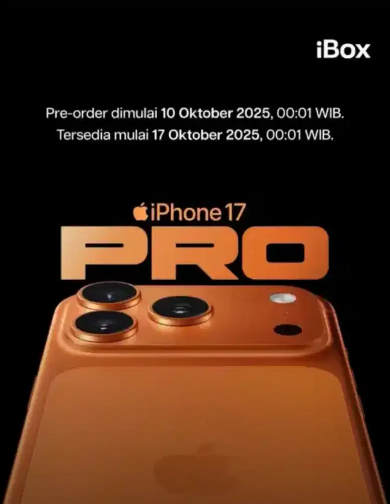 PO IPHONE 17 RESMI IBOX