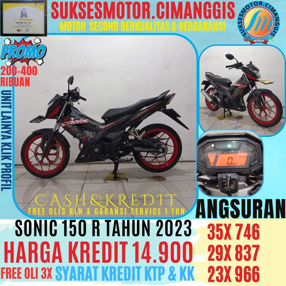 PROMO SONIC 150 R CASBACK UPTO 700 RIBUAN FREE OLI 3 BLN