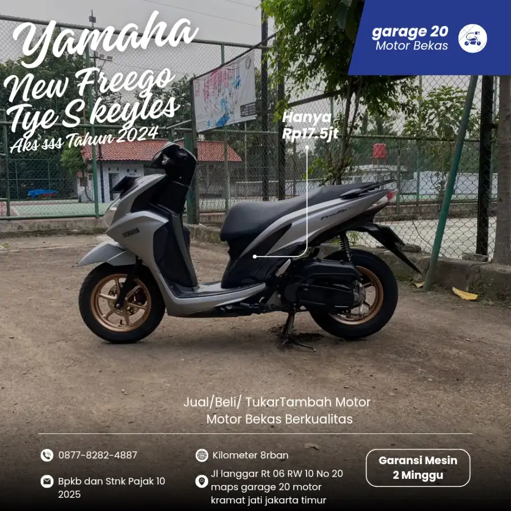 Yamaha new Freego 125cc type S keyles aks sss Tahun 2024