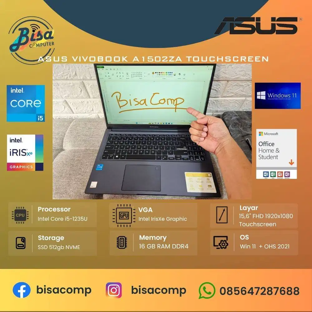 Asus Vivobook A1502ZA Core i5 12th Gen SSD 512gb Ram 16gb 15,6inchFHD