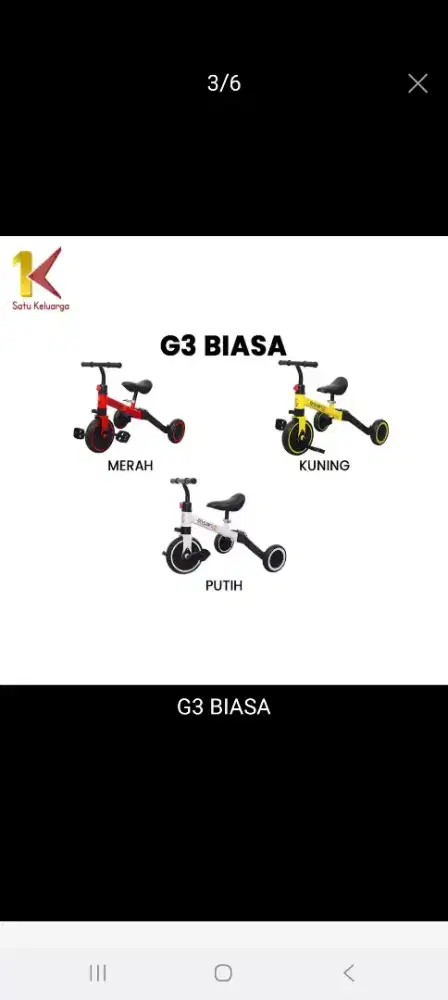 Sepeda balance roda 3