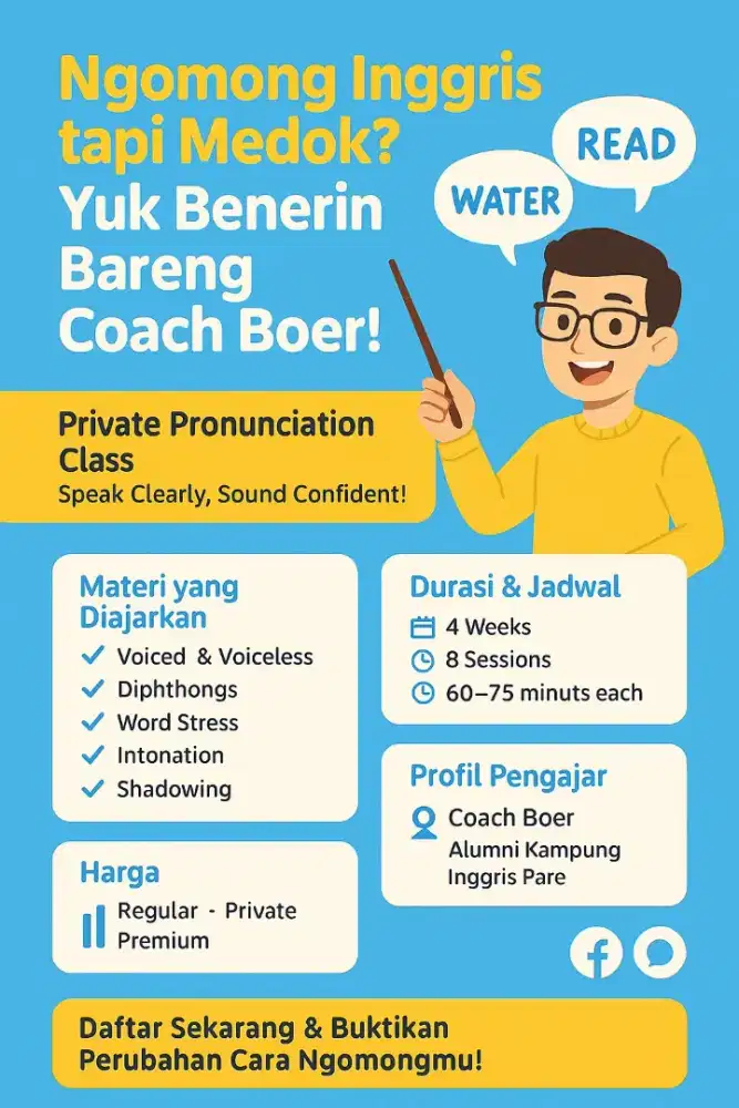 ENGLISH PRONUNCIATION MASTERY / BELAJAR NGOMONG INGGRIS GAYA PARE