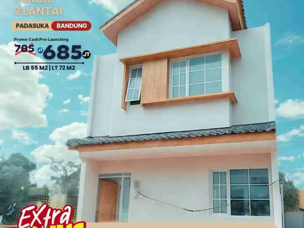 rumah rasa villa murah 600 jtan 2 lt,dekat pusat kota di Padasuka cicaheum