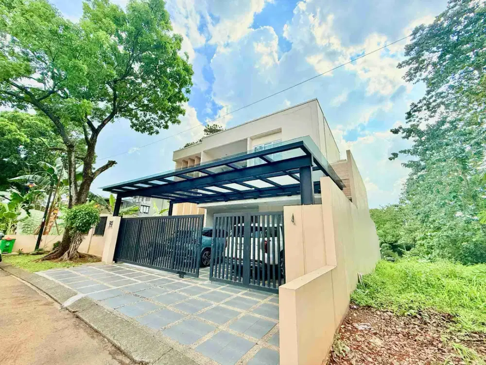 rumah bergaya minimalis modern view gunung di Sentul City Bogor