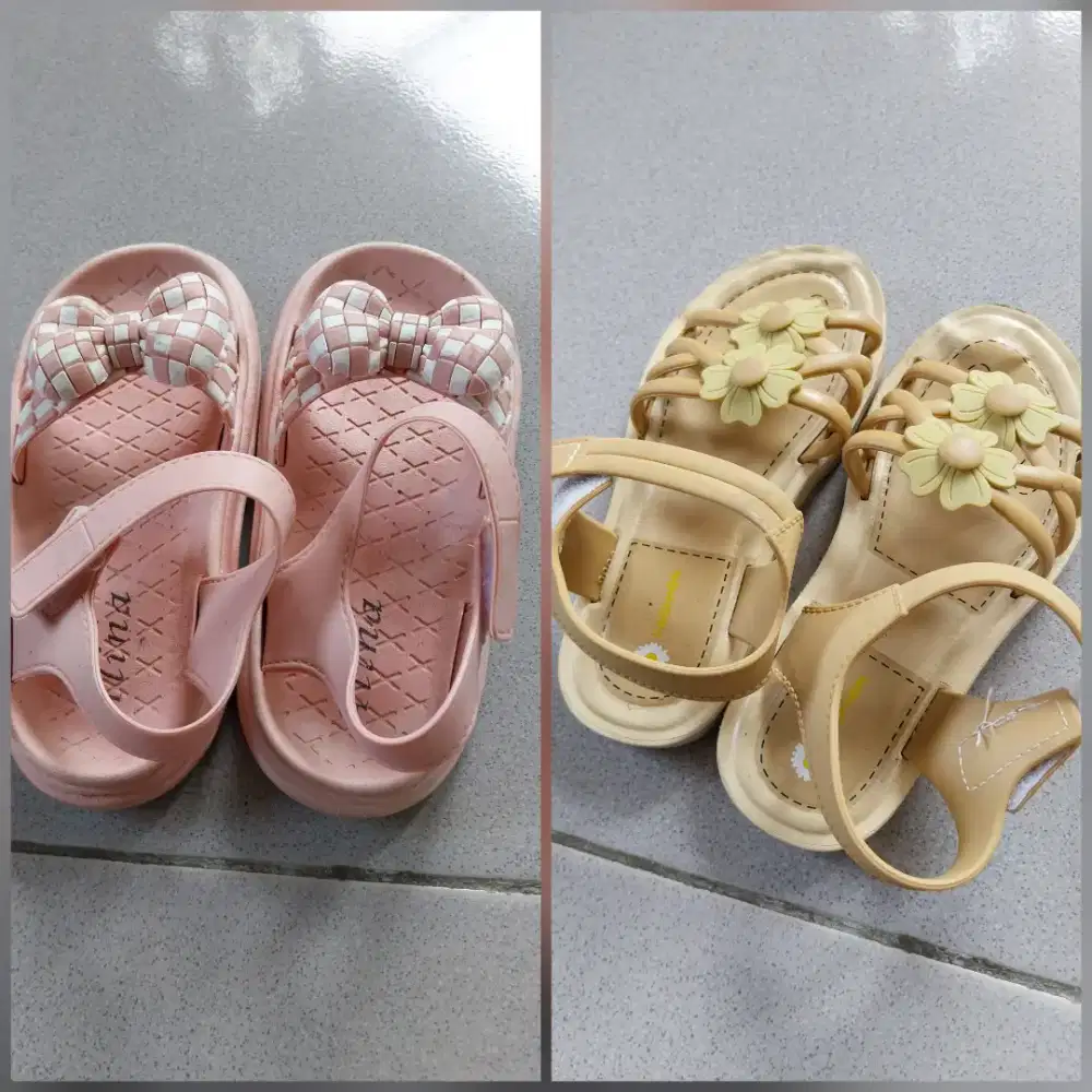 2 sandal anak perempuan size 28 & 30