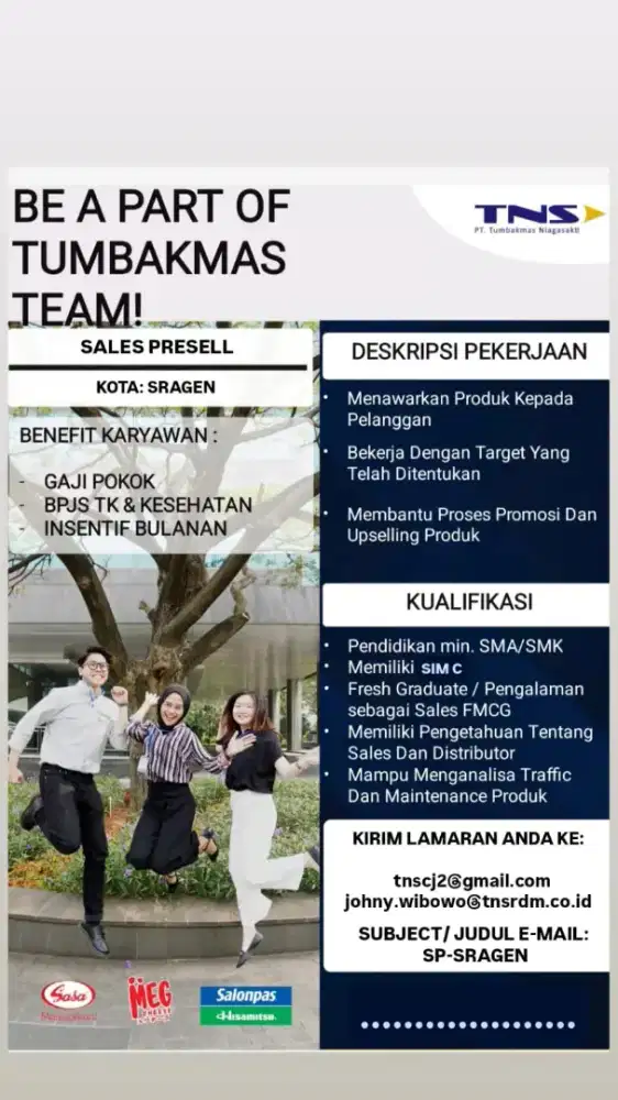 DIBUTUHKAN SALESMAN