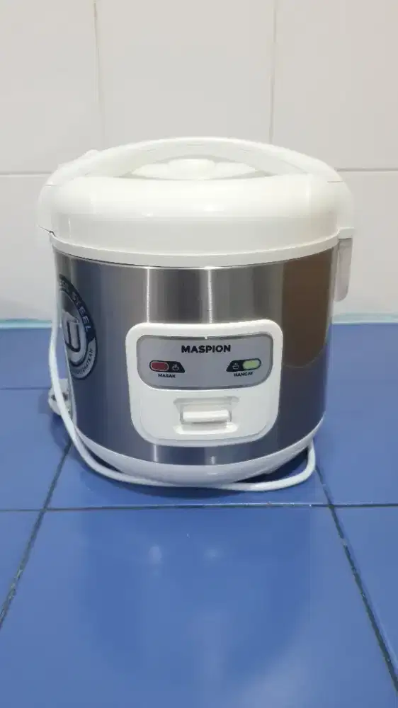 Magic com, rice cooker, maspion, stainless