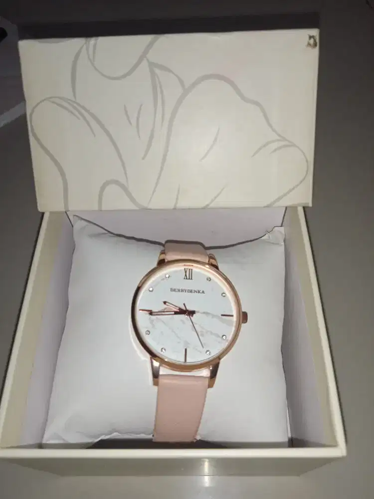 BerryBenka Jam Tangan Kulit Wanita Sofia Jemina Marble