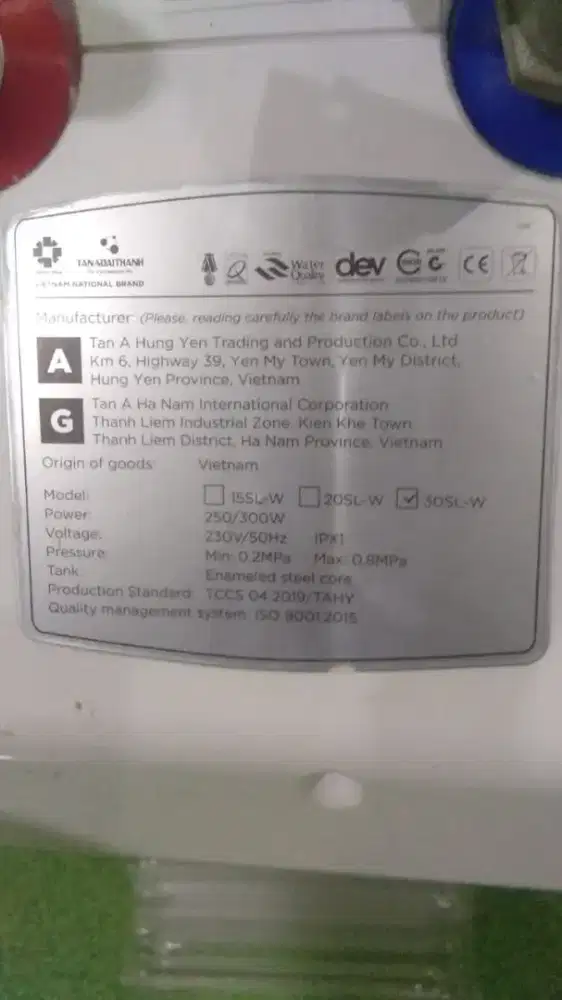 Water heater dan shower