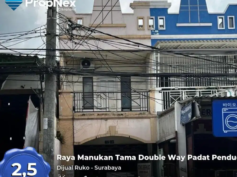 Dijual Ruko di Surabaya Raya Manukan Tama Double Way Padat Penduduk