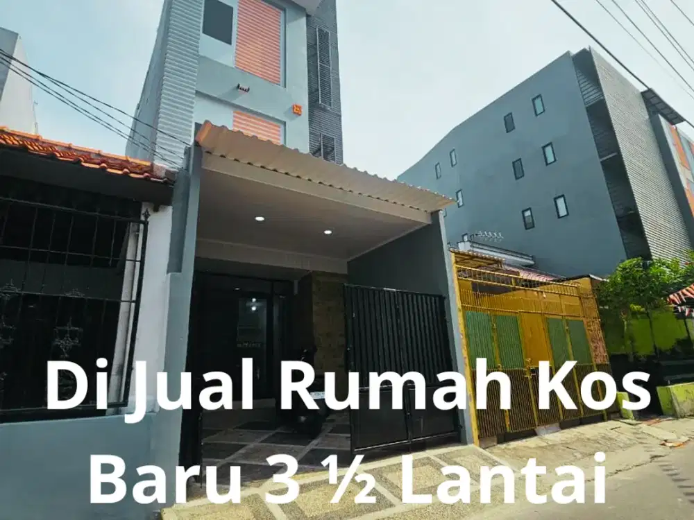 Di Jual Rumah Kos Baru 3 1/2 Lantai Omset bagus Mangga Besar Jakarta Barat