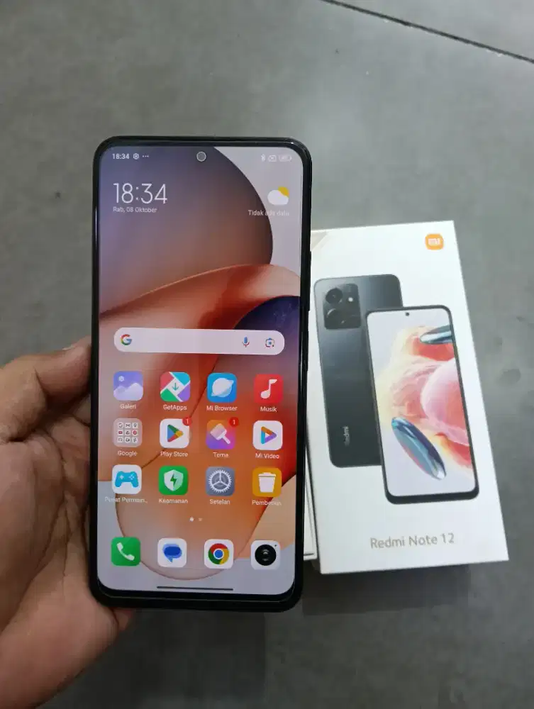 Redmi note 12 4g ram 8/128gb fullset ori