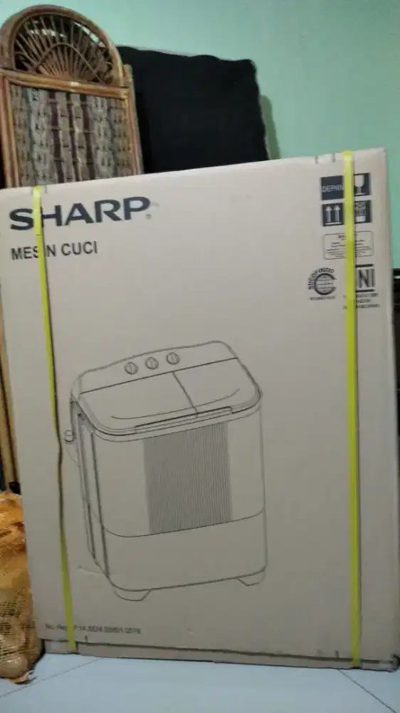 Jual cepat mesin cuci baru SHARP ES-T80MW-BK