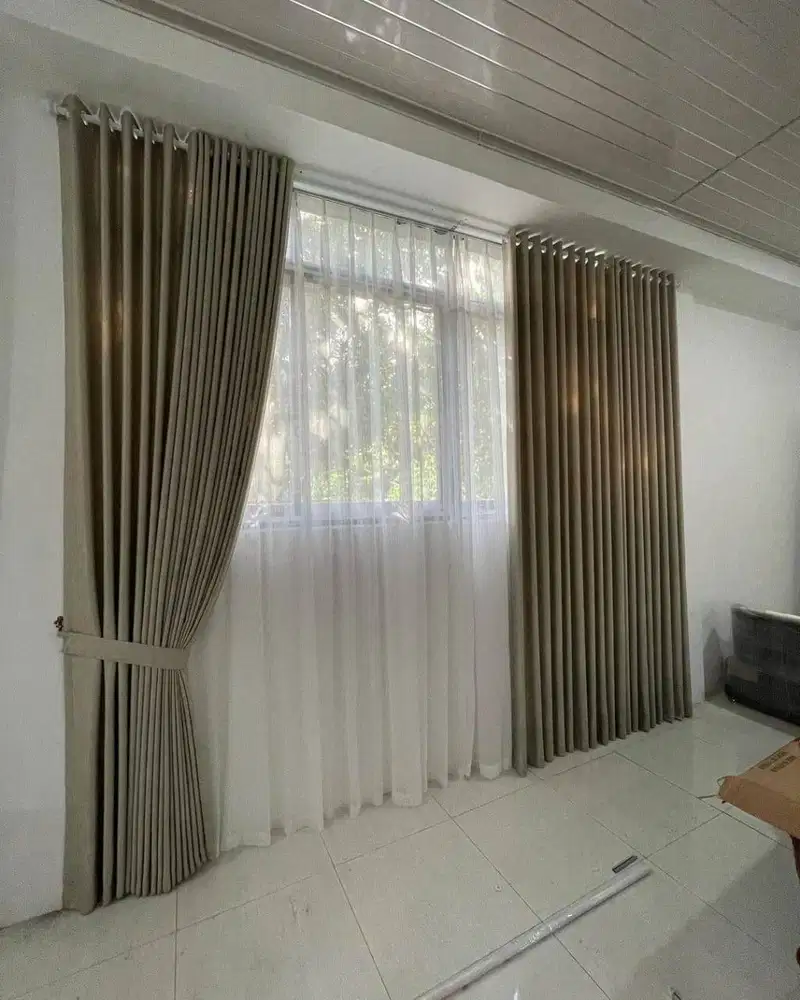 Termurah Gorden Blackout Pasang Skat Klinik Hordeng Gordyn Vitrase