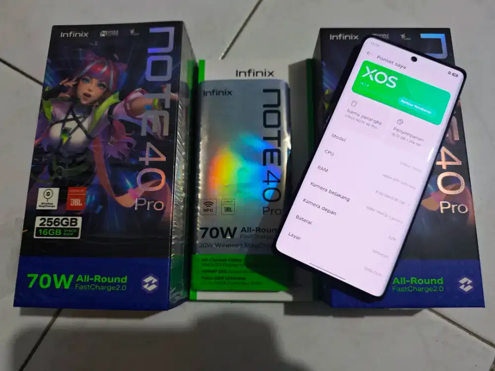 Infinix Note 40pro 4G Ram 8/256GB Fullset Original
