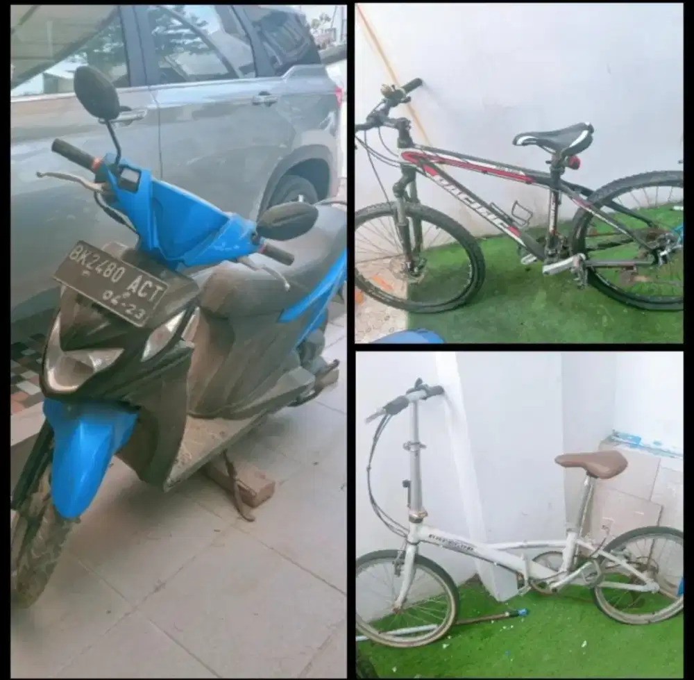 kereta spin, sepeda Polygon, sepeda Pasific