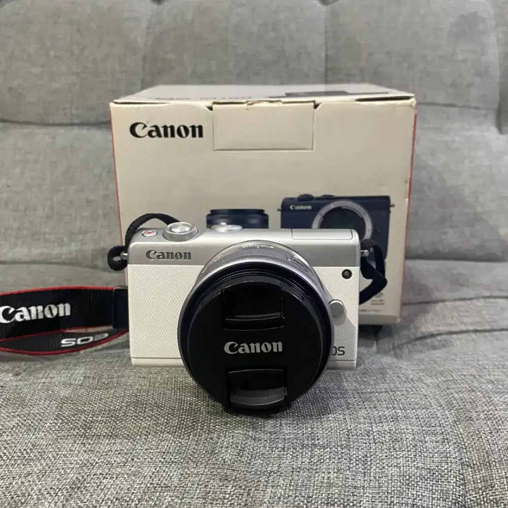 Dijual Kamera Canon Mirrorless M100 Fullset Box Lengkap