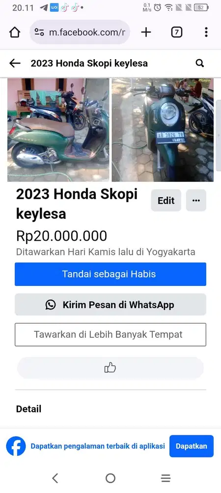Dijual skopy keyles