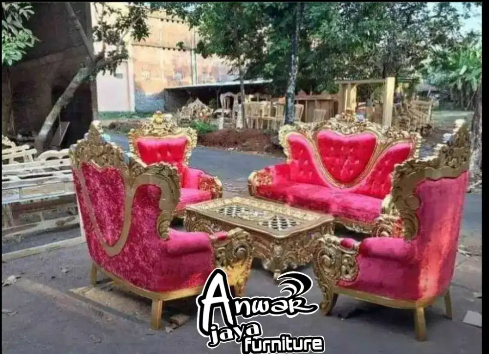 Kursi tamu sofa bellagio ukiran full kayu jati